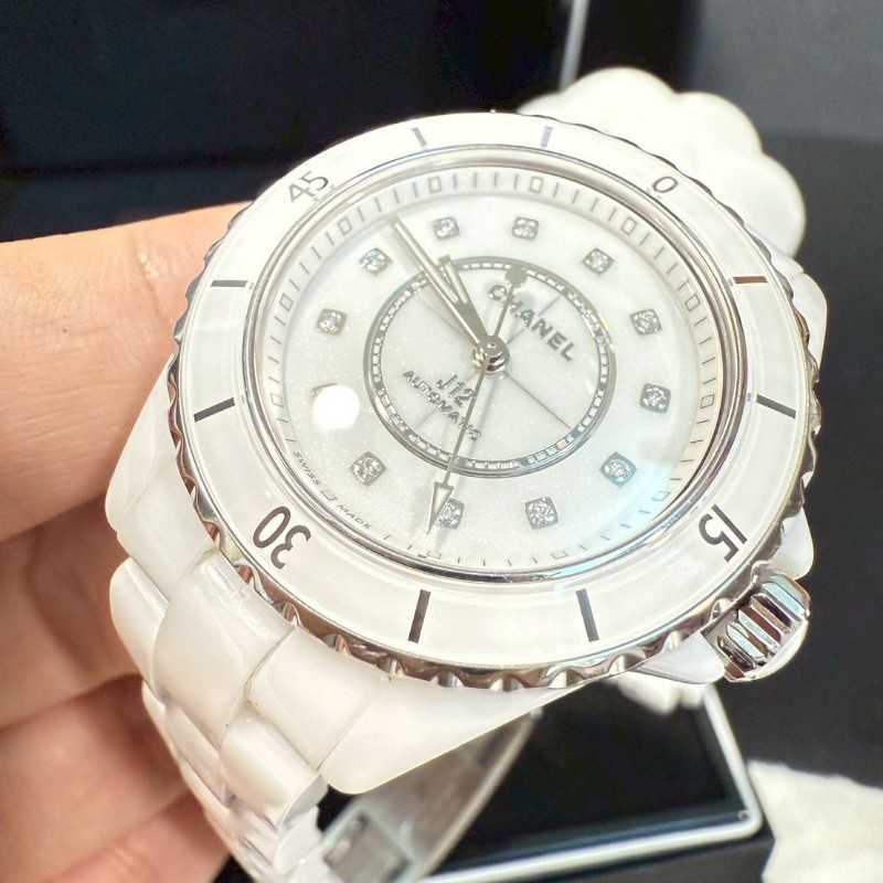 香奈兒 CHANEL J12 ✨ 透明裱褙白陶瓷-7