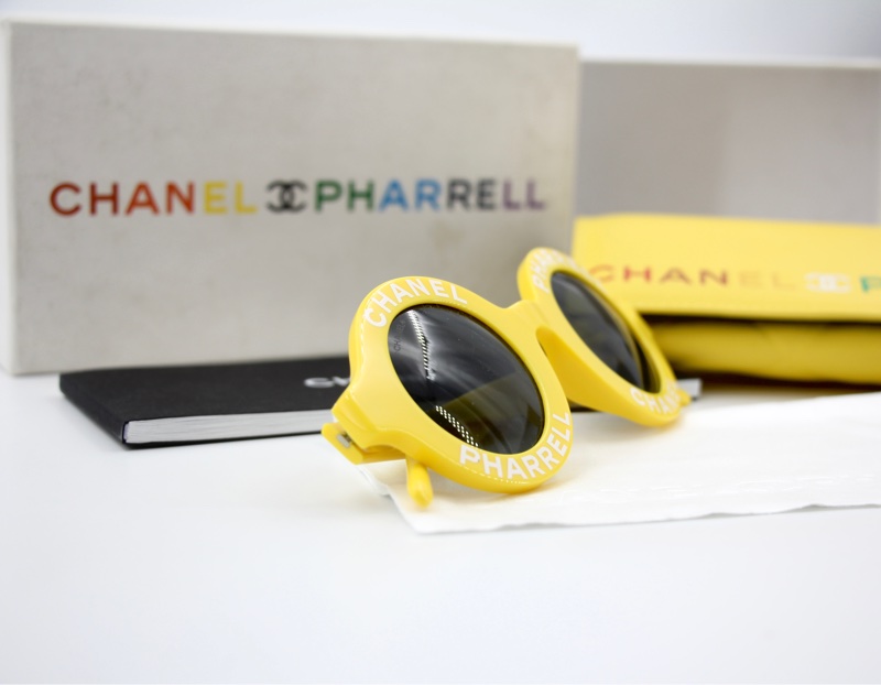 Chanel 2019 CC Pharrell 黃色太陽眼鏡-15