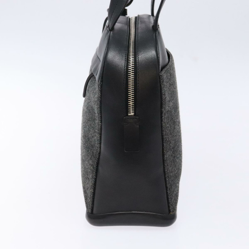 【日本直送】PRADA 手提包 皮革 黑色 銀色 正品 bs29047-3
