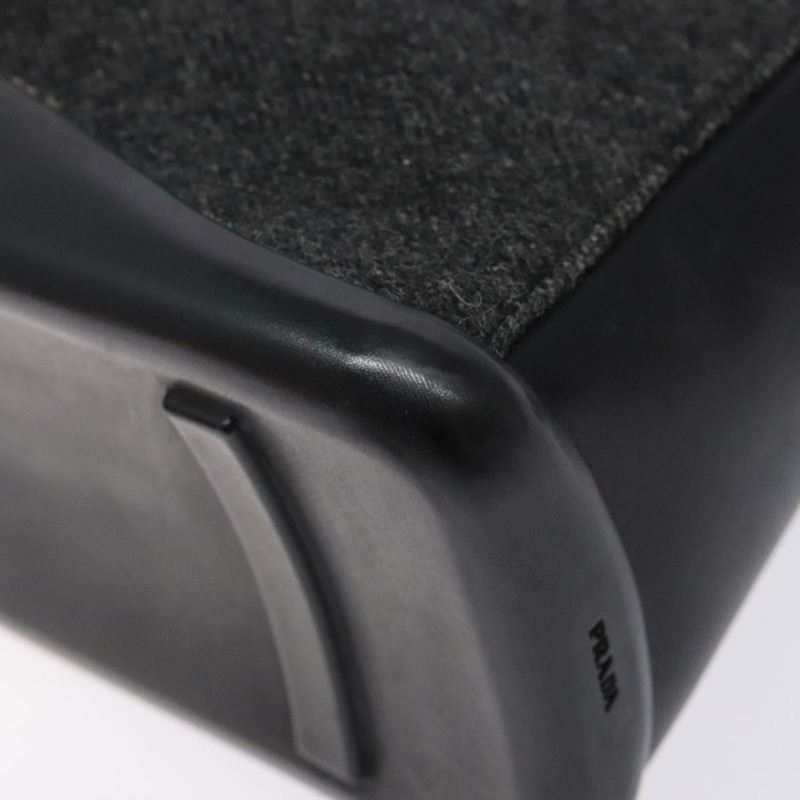 【日本直送】PRADA 手提包 皮革 黑色 銀色 正品 bs29047-15