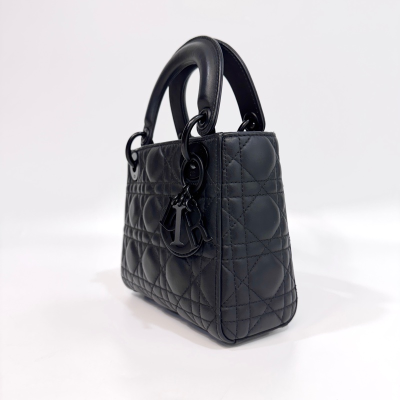DIOR黑色啞光小牛皮LADY DIOR MINI黛妃M0505SLOI-2