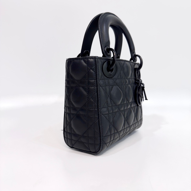 DIOR黑色啞光小牛皮LADY DIOR MINI黛妃M0505SLOI-3
