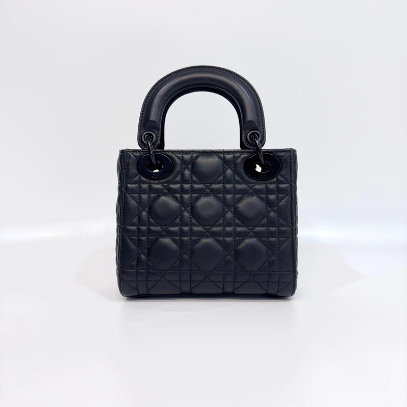 DIOR黑色啞光小牛皮LADY DIOR MINI黛妃M0505SLOI-4