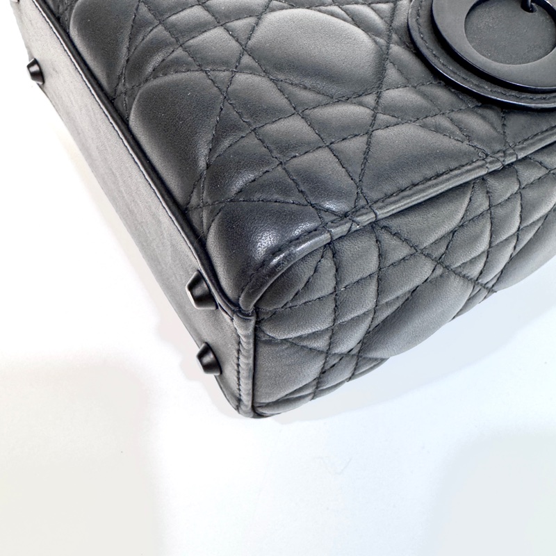 DIOR黑色啞光小牛皮LADY DIOR MINI黛妃M0505SLOI-9