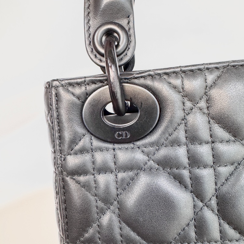 DIOR黑色啞光小牛皮LADY DIOR MINI黛妃M0505SLOI-18