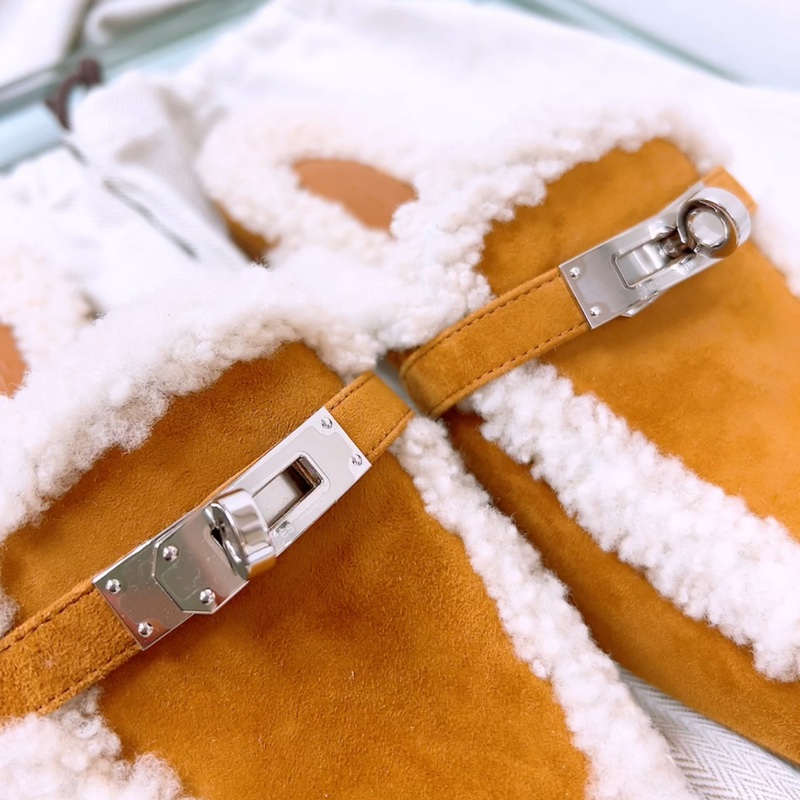 閒置 Hermes kelly mule oz 毛絨穆勒鞋 37碼-4