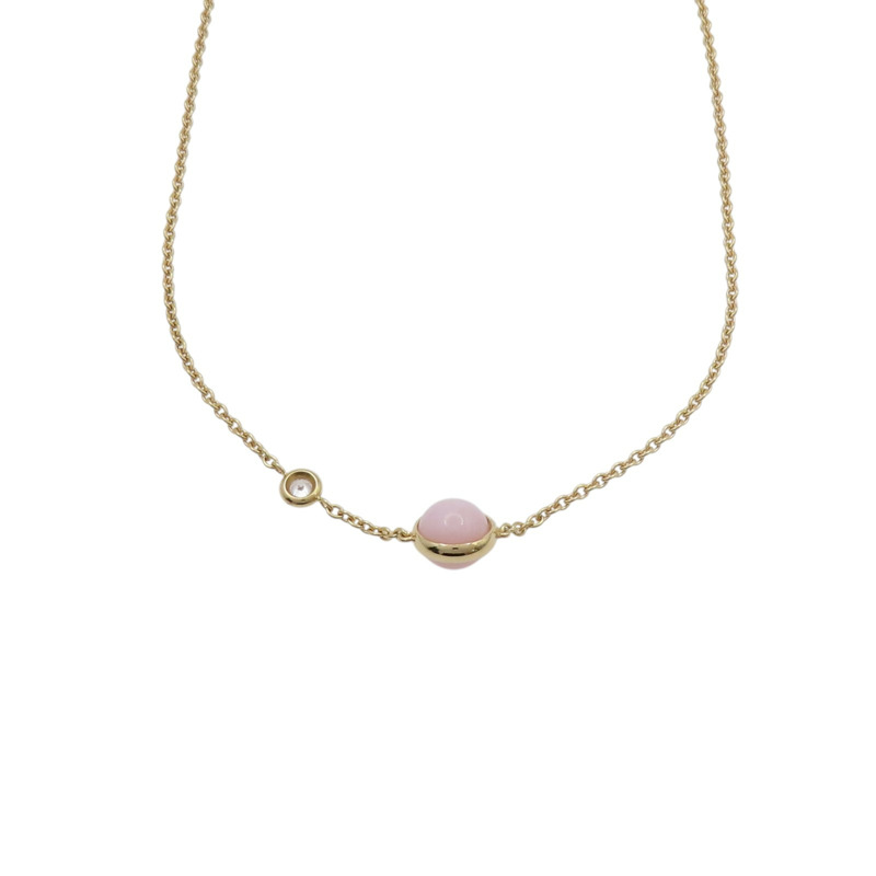 18K 玫瑰金 Possession 粉紅蛋白石 鑽石 項鍊【Piaget 伯爵】-1
