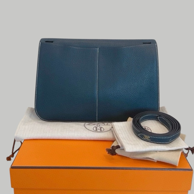 Hermes Halzan 31 松柏綠金扣-1