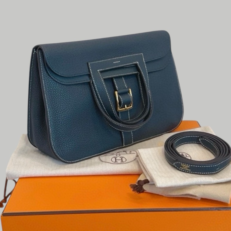 Hermes Halzan 31 松柏綠金扣-5
