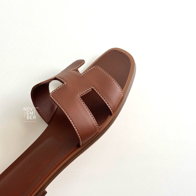 全新💖 Hermès 愛馬仕 Oran Oasis 涼鞋 金棕🤎-2