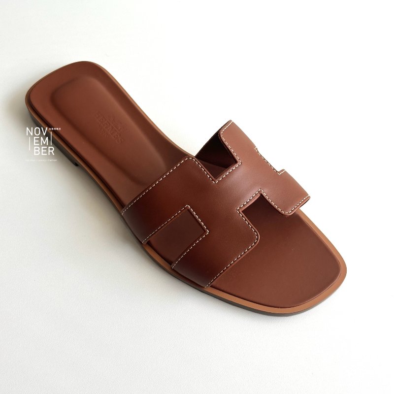 全新💖 Hermès 愛馬仕 Oran Oasis 涼鞋 金棕🤎-4