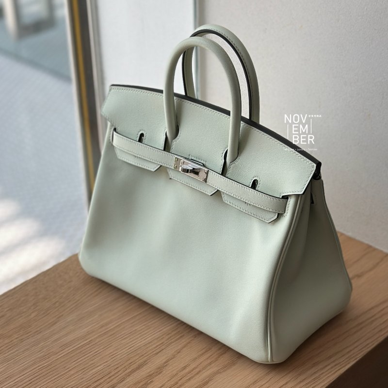 全新全配有購證🙌🏻 Hermès Birkin25 氣泡綠銀釦💚-1