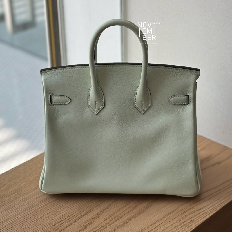 全新全配有購證🙌🏻 Hermès Birkin25 氣泡綠銀釦💚-4