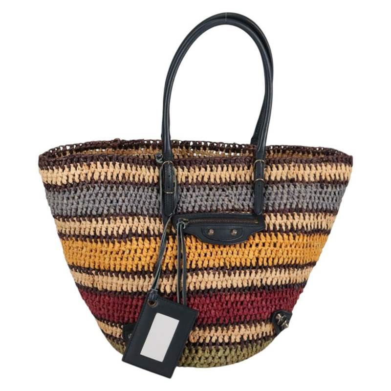 【日本直送】BALENCIAGA 托特包 拉菲草 米色 正品 140846V-0