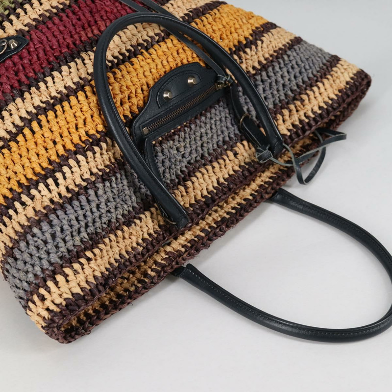 【日本直送】BALENCIAGA 托特包 拉菲草 米色 正品 140846V-5