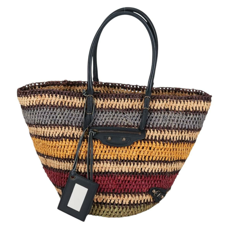 【日本直送】BALENCIAGA 托特包 拉菲草 米色 正品 140846V-12