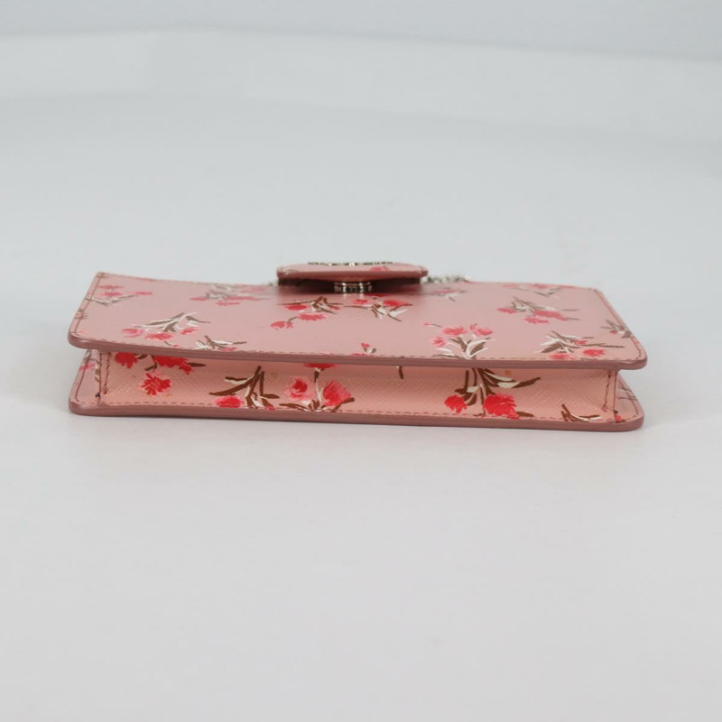 【日本直送】PRADA 鏈條手機殼 皮革 粉紅色 銀色 正品 SW1495V-4