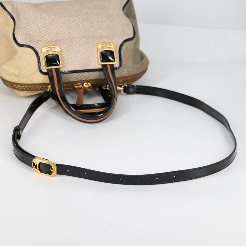 【日本直送】FENDI 駱駝色雨衣手提包帆布兩用包米色金色正品 BA5335-7