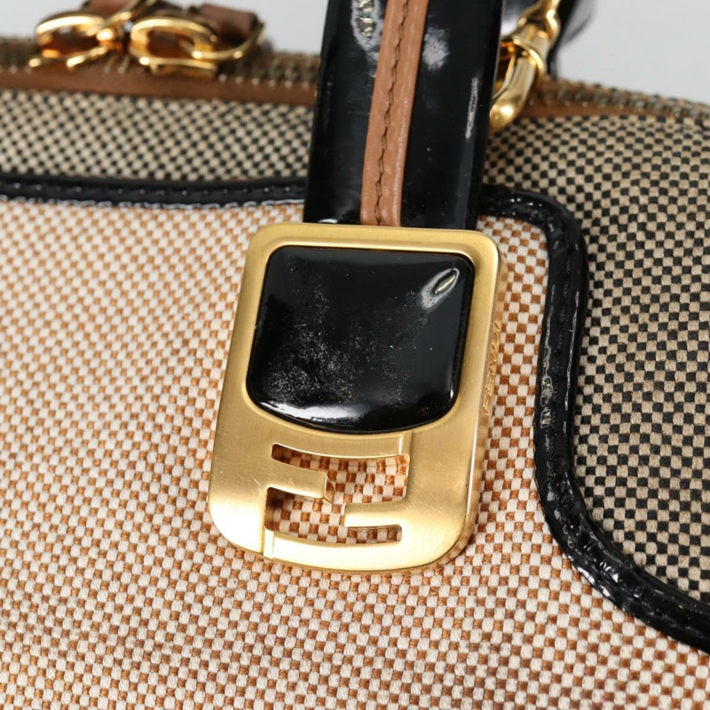 【日本直送】FENDI 駱駝色雨衣手提包帆布兩用包米色金色正品 BA5335-18
