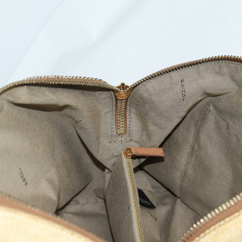 【日本直送】FENDI 駱駝色雨衣手提包帆布兩用包米色金色正品 BA5335-21