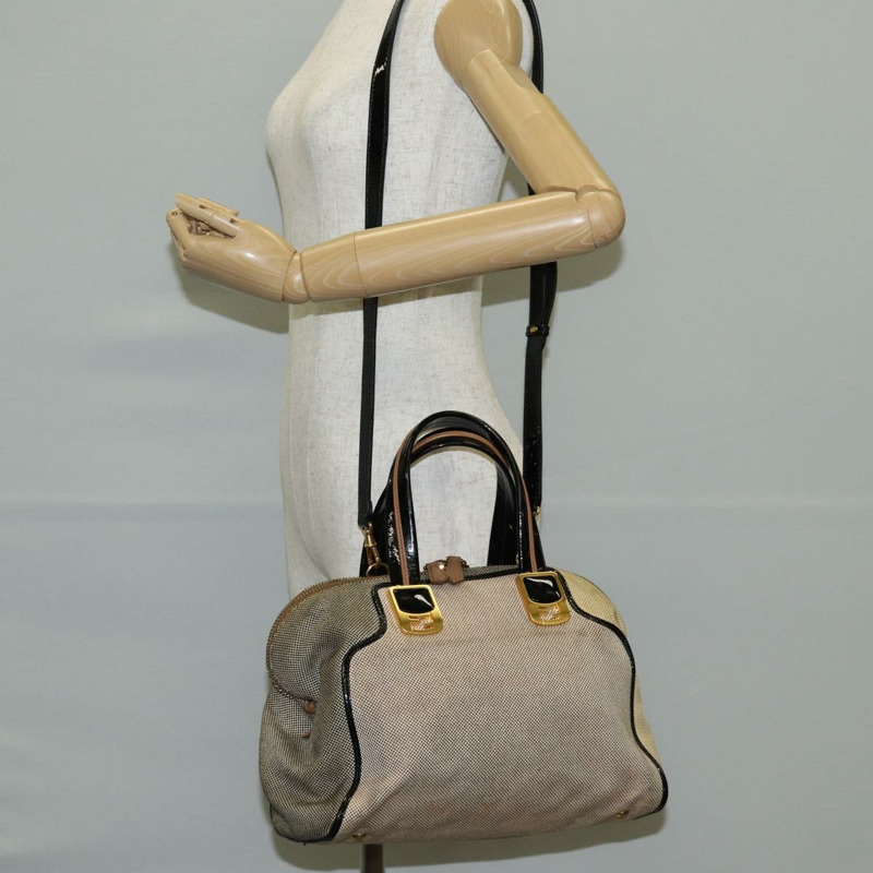 【日本直送】FENDI 駱駝色雨衣手提包帆布兩用包米色金色正品 BA5335-25