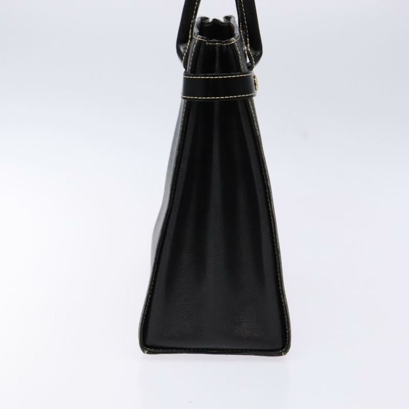 【日本直送】Burberry 手提包 皮革 黑金 正品 BA5185-3