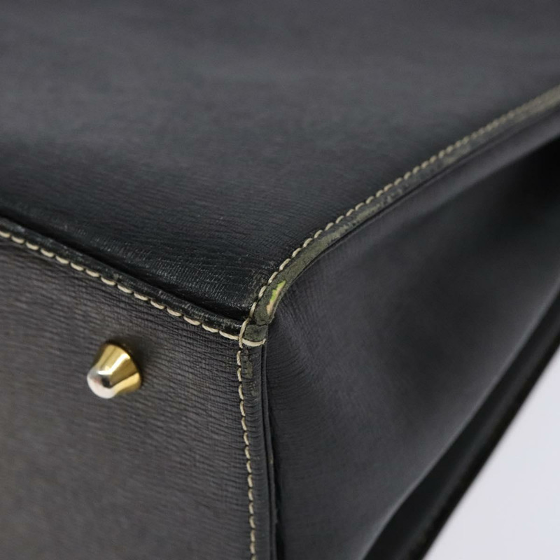 【日本直送】Burberry 手提包 皮革 黑金 正品 BA5185-8