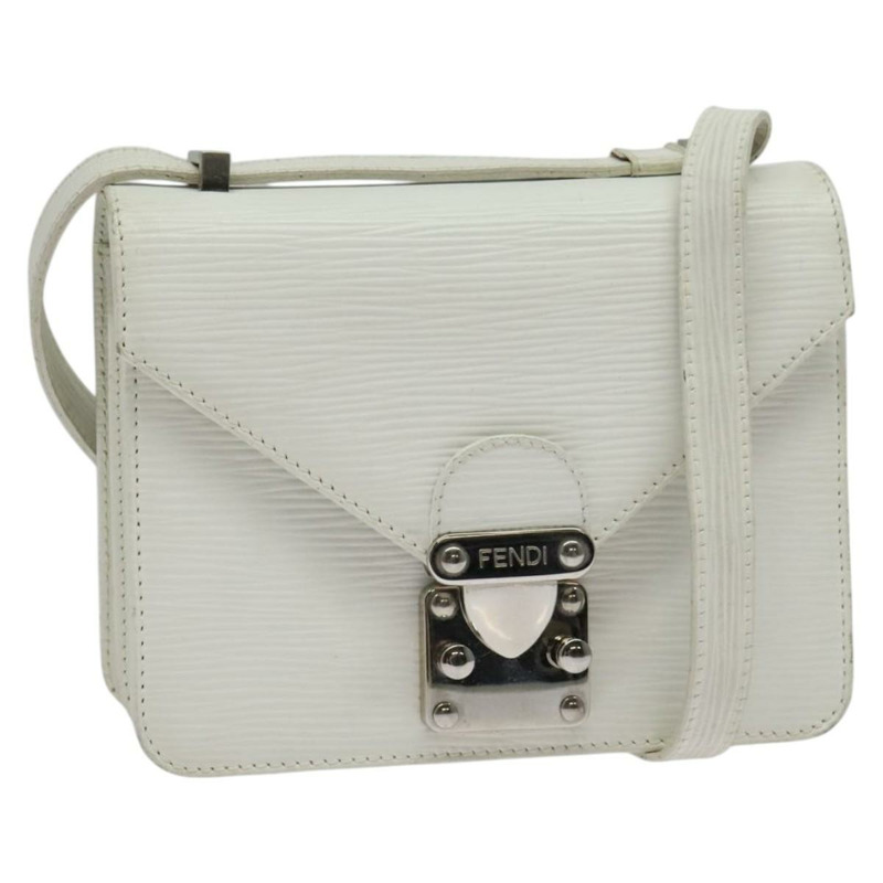 【日本直送】FENDI 肩背包 皮革 白色 銀色 正品 BA5134-0
