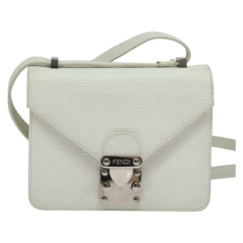 【日本直送】FENDI 肩背包 皮革 白色 銀色 正品 BA5134-12
