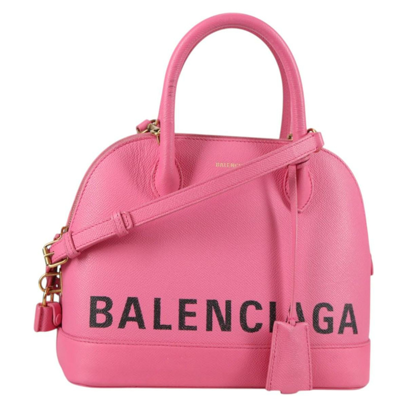 【日本直送】BALENCIAGA Ville 頂部提把 S 手提包 皮革 2 向 粉紅色 518873 正品 BA5162M-0
