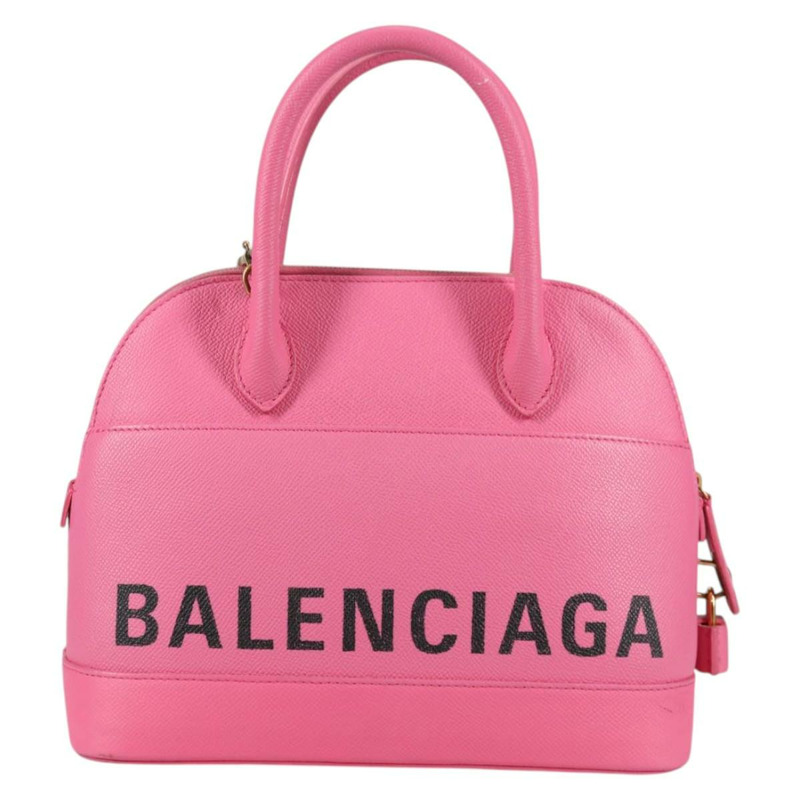 【日本直送】BALENCIAGA Ville 頂部提把 S 手提包 皮革 2 向 粉紅色 518873 正品 BA5162M-1