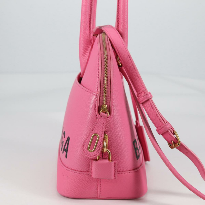 【日本直送】BALENCIAGA Ville 頂部提把 S 手提包 皮革 2 向 粉紅色 518873 正品 BA5162M-3