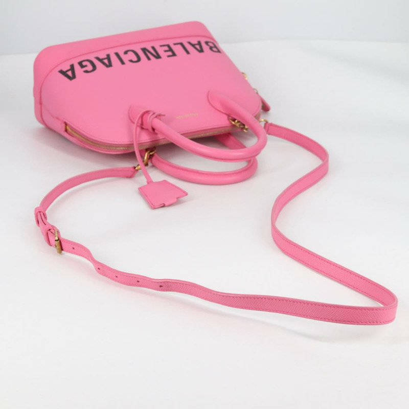 【日本直送】BALENCIAGA Ville 頂部提把 S 手提包 皮革 2 向 粉紅色 518873 正品 BA5162M-8