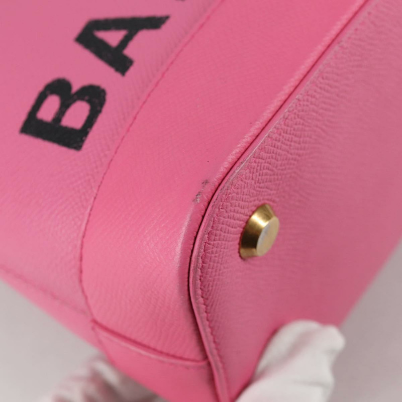 【日本直送】BALENCIAGA Ville 頂部提把 S 手提包 皮革 2 向 粉紅色 518873 正品 BA5162M-9