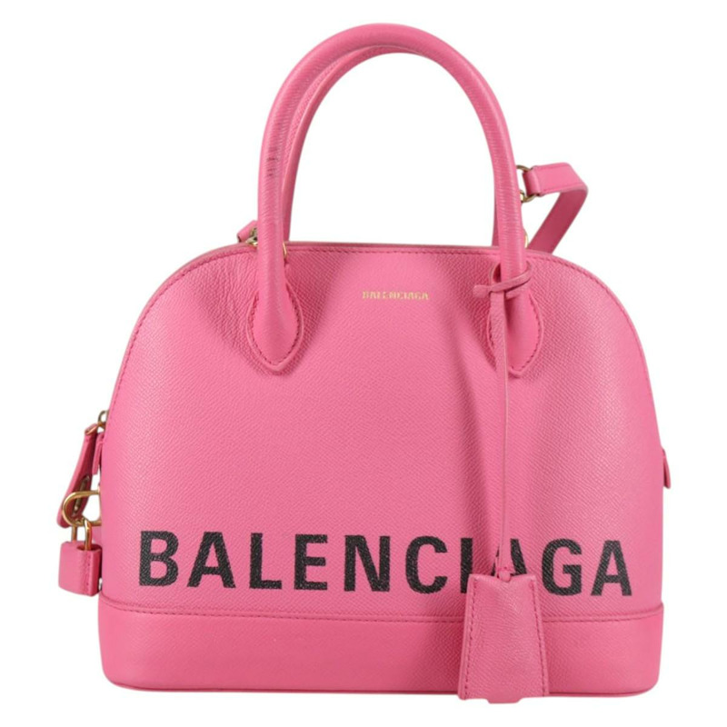 【日本直送】BALENCIAGA Ville 頂部提把 S 手提包 皮革 2 向 粉紅色 518873 正品 BA5162M-12