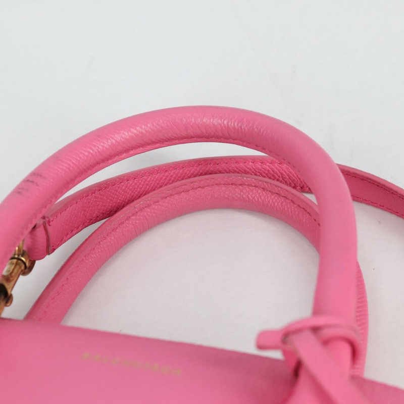 【日本直送】BALENCIAGA Ville 頂部提把 S 手提包 皮革 2 向 粉紅色 518873 正品 BA5162M-15