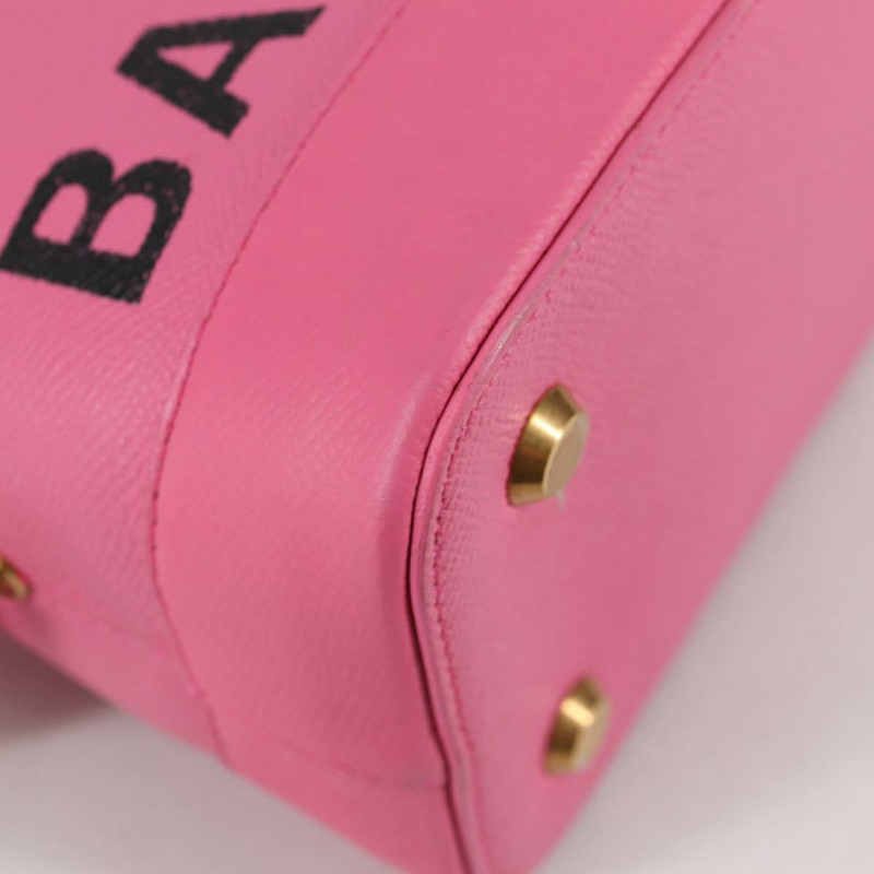 【日本直送】BALENCIAGA Ville 頂部提把 S 手提包 皮革 2 向 粉紅色 518873 正品 BA5162M-19