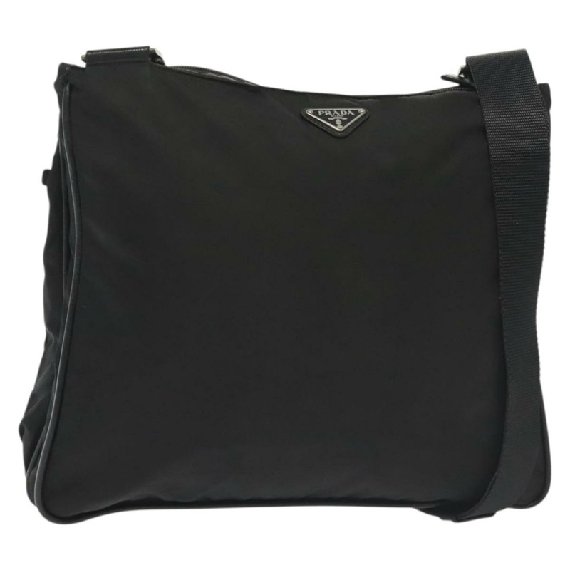 【日本直送】PRADA 單肩包 尼龍 黑色 銀色 正品 yk19379-0