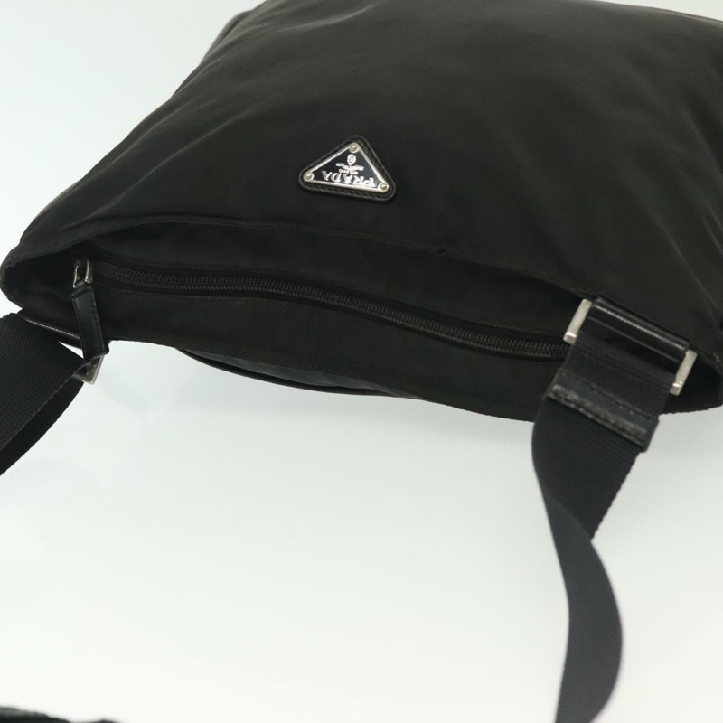 【日本直送】PRADA 單肩包 尼龍 黑色 銀色 正品 yk19379-5