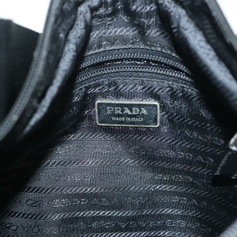 【日本直送】PRADA 單肩包 尼龍 黑色 銀色 正品 yk19379-18