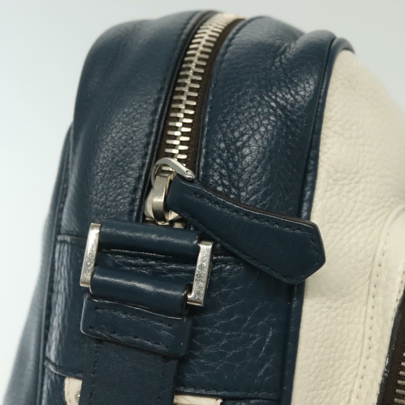 【日本直送】PRADA 肩背包 皮革 白色 藍色 銀色 正品 bs29256-9