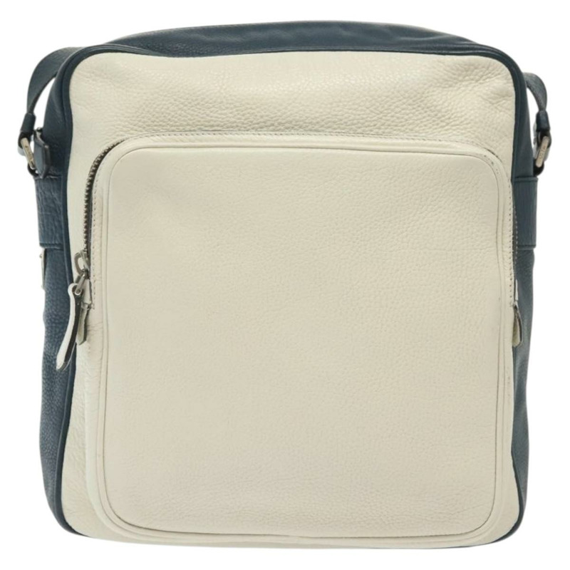 【日本直送】PRADA 肩背包 皮革 白色 藍色 銀色 正品 bs29256-12