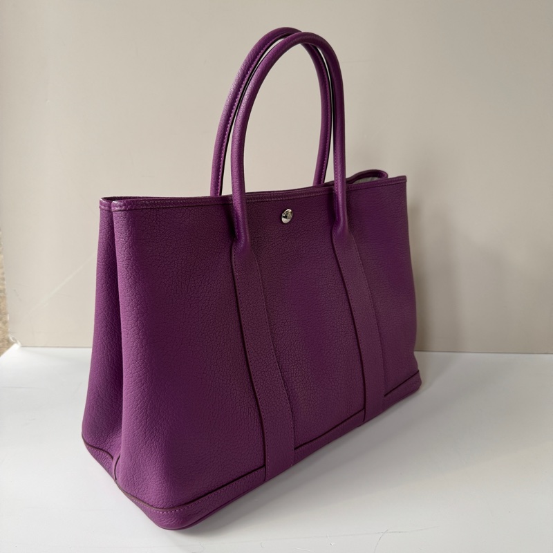 Hermes GP 36 皮革 N5 Cassis 黑醋栗紫 花園包-3