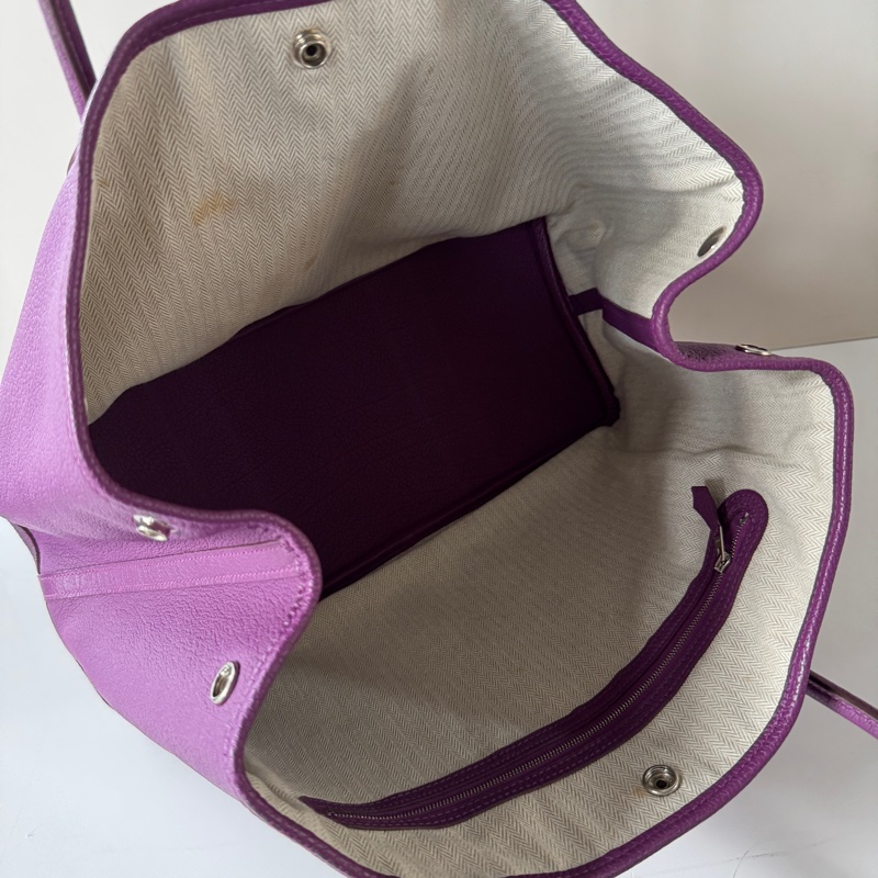 Hermes GP 36 皮革 N5 Cassis 黑醋栗紫 花園包-7
