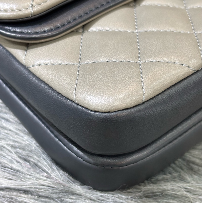 CHANEL A57275 黑色 皮革 LOGO 金鍊 撞色 肩背包 斜背包 兩用包 COCO CF WOC-12
