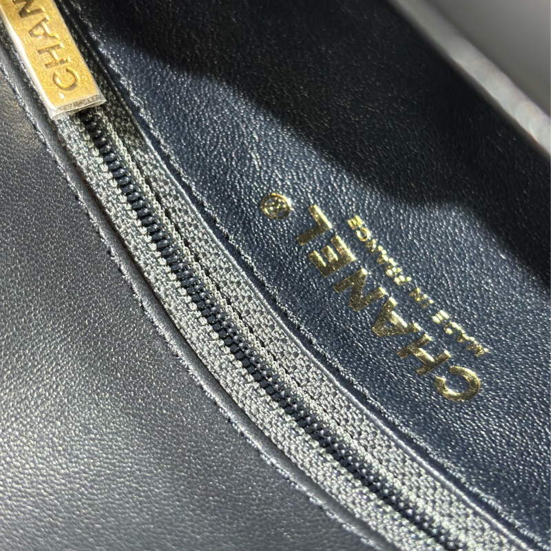 CHANEL A57275 黑色 皮革 LOGO 金鍊 撞色 肩背包 斜背包 兩用包 COCO CF WOC-36