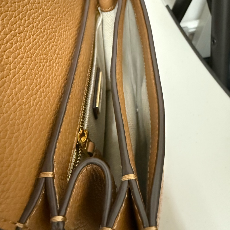 Tory Burch 大金LOGO 荔枝牛皮兩用鍊包✨日本購入|附吊牌、防塵袋、手提袋-8