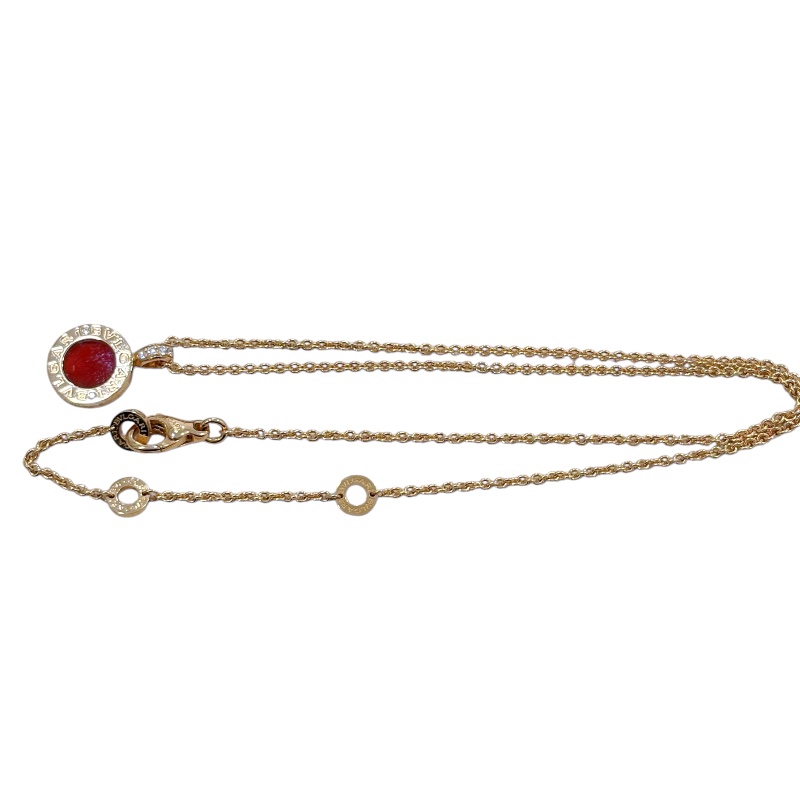 BVLGARI 寶格麗 BVLGARI BVLGARI NECKLACE 紅瑪瑙/白貝母 玫瑰金項鏈 18K金-2