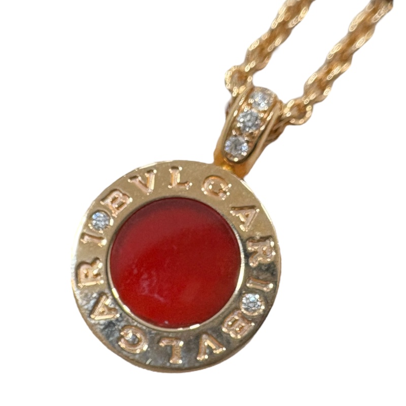 BVLGARI 寶格麗 BVLGARI BVLGARI NECKLACE 紅瑪瑙/白貝母 玫瑰金項鏈 18K金-3