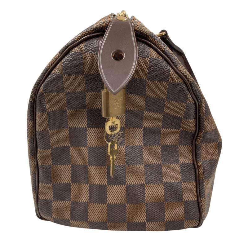 LOUIS VUITTON 路易威登 N41532 Speedy 25 波士頓包 PVC帆布 手提包 棕色棋盤格-3